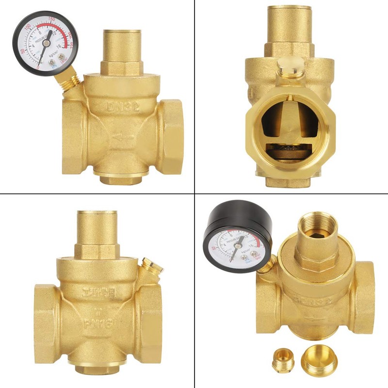 DN32 Pressure Reducers, 1-1/4inch Brass Valve with Pressure Limiter 1-1/4''
