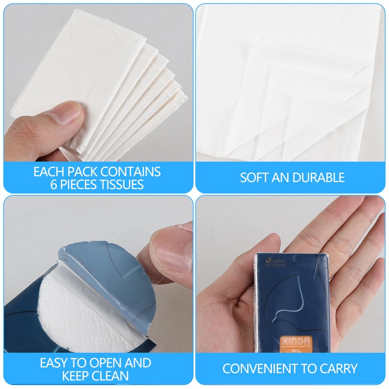 Minekkyes 150 Pack Travel Size Tissue Packs, 4-Ply Mini Soft