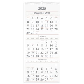 AT-A-GLANCE 2025 Wall Calendar, 12" x 27", Large, 3-Month (SW1152825)