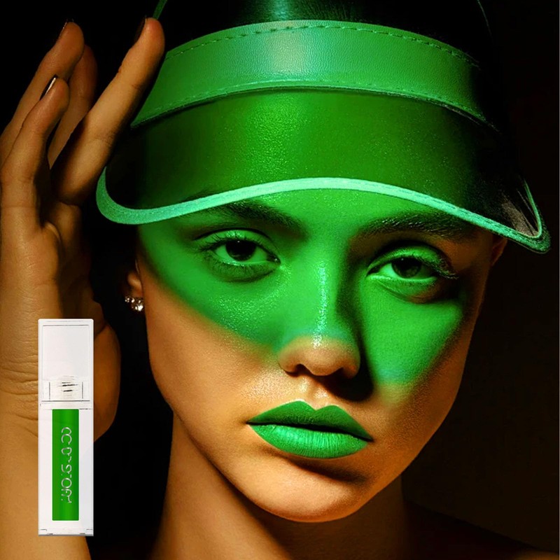 Matte Green Liquid Lipstick Long Lasting Waterproof Full-coverage Green Lip