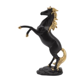 Horse Sculpture Ornament Decorative Auspicious Wealth Craft Resin Standing Horse Statue for Cabinet Living Room Office
