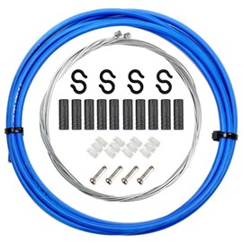 Bicycle Change Cable Kit, CTRICALVER Bike Shifter Cables, Bicycle Bike Shift, Shifter Cable Set Bike Cable, Bicycle Shifter line for Mountain Road Bike Universal Bicycle, Bicycle Cable Set(Blue)