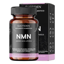 Quotidien | Nmn (nicotinamida Mononucleótido) 300mg + Acido Alfa Lipoico + Glicinato De Magnesio (magnesium Glycinate) + Gluconato De Zinc + Calcio - Vitaminas hombres / Mujeres | 60 Cápsulas Veganas