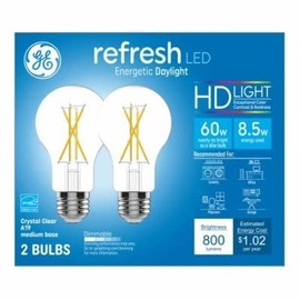 GE Lighting 93129022 LED Light Bulbs, A19, 800 Lumens, 8.5-Watts, 2-Pk. - Quantity 1