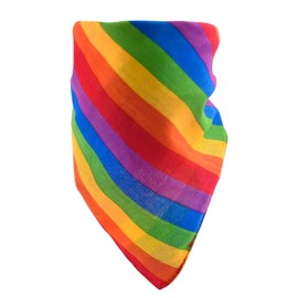 TRIXES Rainbow Bandana - Rainbow Gifts - LGBTQIA2s+ Cotton Bandana - Multicoloured Neckerchief - Pride Accessories - Pride Parade - LGBTQIA2s+ Accessories - Headscarf