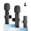 Wireless Microphone for iPhone iPad and Android Phone, 2 Pack