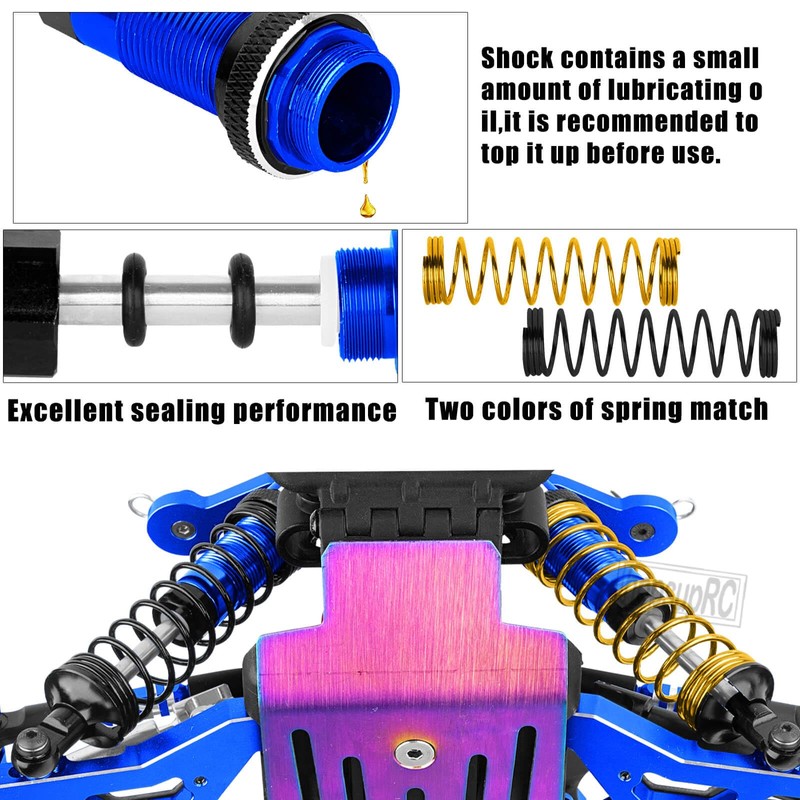 hopsupRC RC Upgrades Part Aluminum Assembled Full Front Rear Shocks