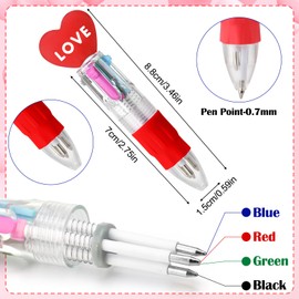 Guiqulai 22 Pcs Mini Multicolor Ballpoint Pen 0.7 mm,4-in-1 Cute Fun Ballpoint Pens Cartoon Animal Design for Birthday Present Prize Student Gift School Supplies