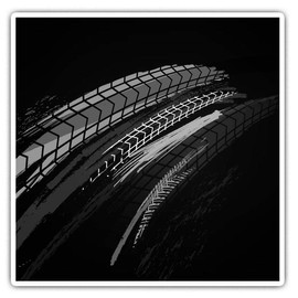 2 x 7.5cm Square Vinyl Stickers - Tyre Marks Race Car Drift Drifting Decals 43686