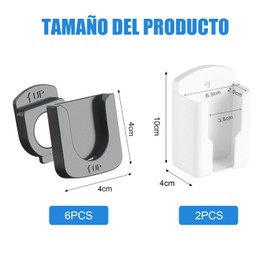 HHMIDS 8 Soporte para Control TV, Soporte Extraíble Magnéticos para Control Remoto de Organizador, Soporte Autoadhesivo para Montaje Pared para Familia Oficina Escuela