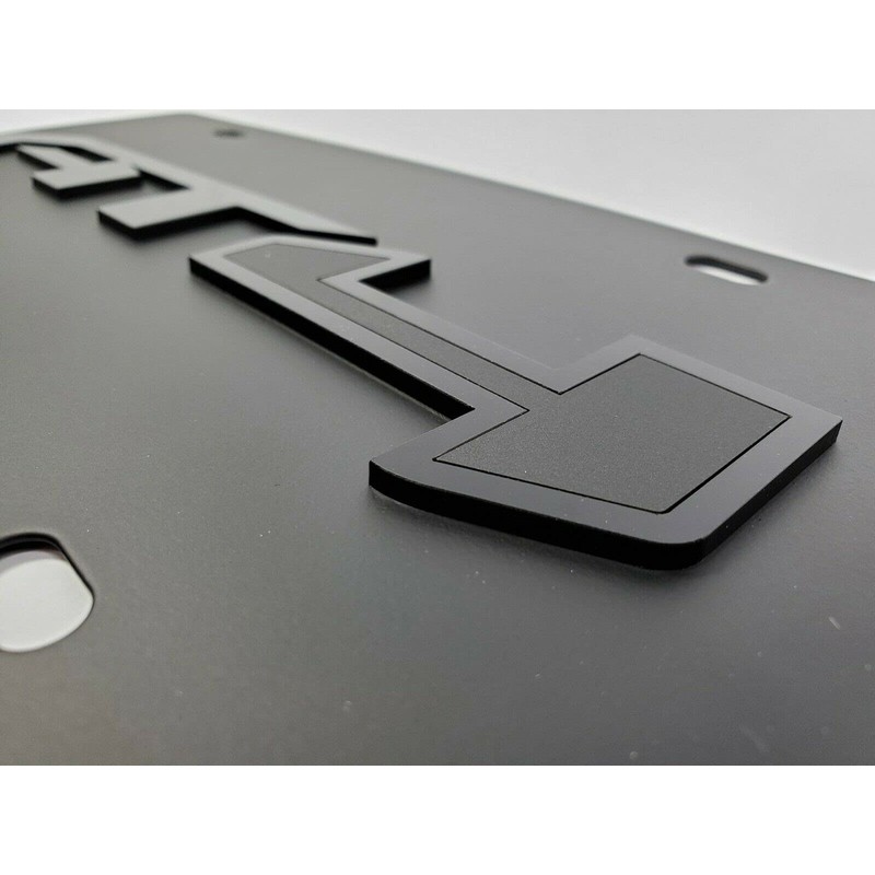 Blacked Out AT4 Emblem Tactical Metal Vanity License Plate with/