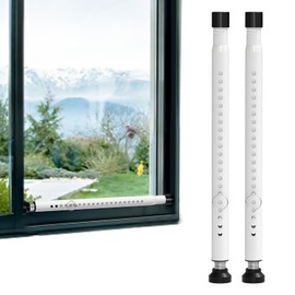 Sliding Door Security Bar, 15.5 to 51 Inch Window Security Bar, Adjustable Security Bar for Balcony Sliding Door,Patio Door Security, Apartment Window White…