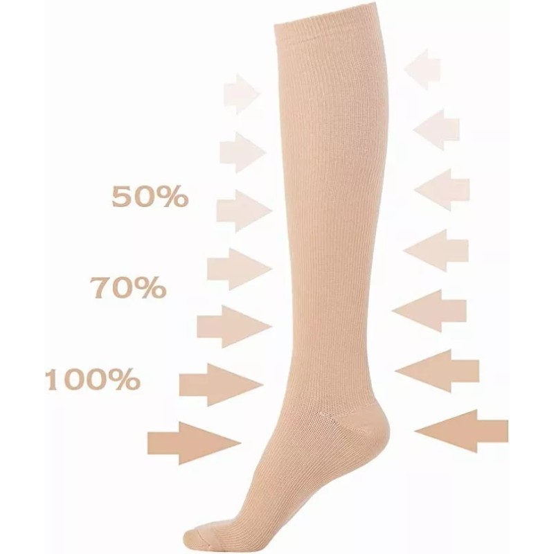 3pares Medias Calcetas De Compresión Circulation Venosa