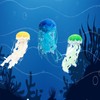 Tiny Heart Jellyfish Plush Toy for Children, Green Jellyfish, 15