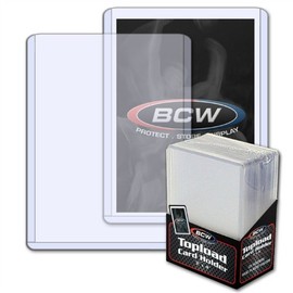 100 BCW Card Toploaders Plus 100 Card Sleeves