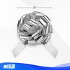 Mifflin-USA Big Car Bow (Metallic Silver, 23 inch) Gift Bow,