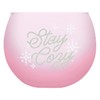 Slant Collections Holiday Roly Poly Cocktail Glass, 13-Ounce, Stay Cozy