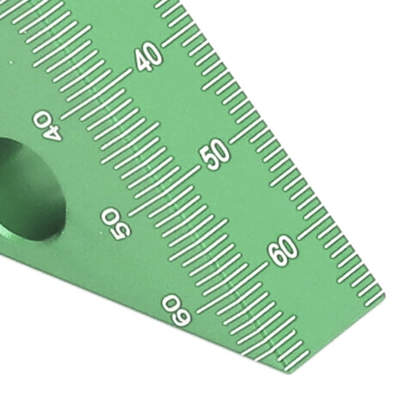 3in Right Angle Measure Ruler Thick Aluminum Alloy 45 Degree
