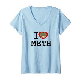 Meth Gator "I LOVE METH" Funny Alabama Alligator V-Neck T-Shirt
