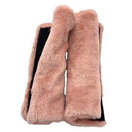 PACK OF 2 Handmade Fleece CPAP BIPAP approx 5" Wrap Around with Hook and Loop Tape Cheek Strap Covers for Sleep Apnea VARIOUS COLOURS (Pink Smooth)