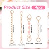 4pcs Bag Extender Chains, Metal Camellia Heart Purse Strap Extender