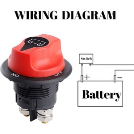 Battery Disconnect Switch Battery Isolator Switch Main Switch 12V-48V Cut Shut Off Isolator Switch Max. 32V DC 100A Cont 150A INT ON-Off Power Switch for Marine Boat Caravan Car Vehicles Yacht Bus