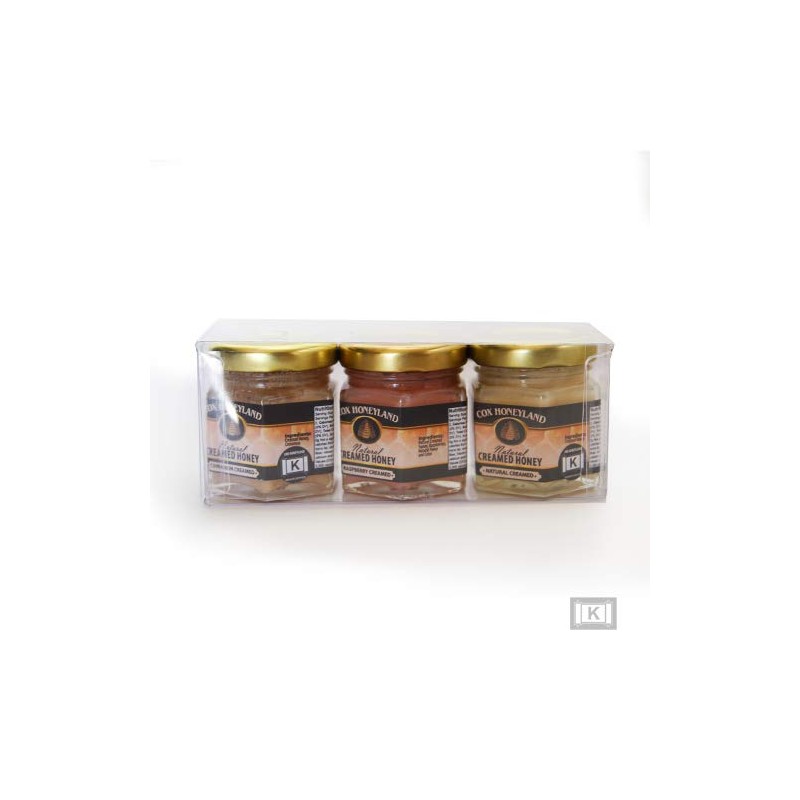 Cox Honeyland and Gifts 2 oz Honey Jar Trio Gift