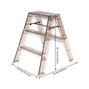 Undercat 3 Step Ladder, Acrylic Folding Step Stool with Wide