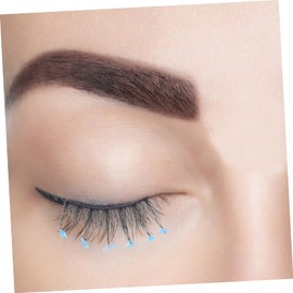 Baluue Colorful 3D False Eyelashes 1 Pair Natural Look Reusable Makeup Lashes for Women for Stage Performance Butterfly Glitter Effect