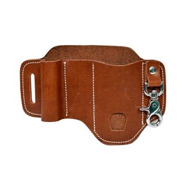 ROSE LEATHER CRAFT Full Grain Buff Leather Multi Tooled Holster with Belt Loop II Small Bottle Holster for Men II Cowboy Key Holder for Travel Outdoor Tooled Holster (AN029)