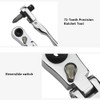 Mini 1/4 Inch Ratchet Wrench, 72-Tooth Reversible Chrome Vanadium Steel