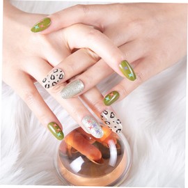 SAFIGLE 2sets Shiny Glitter Sequin Nail Art Stickers for Professional Manicure for Parties Graduation Night Out Easy to Apply Nail Decoration for Makeup