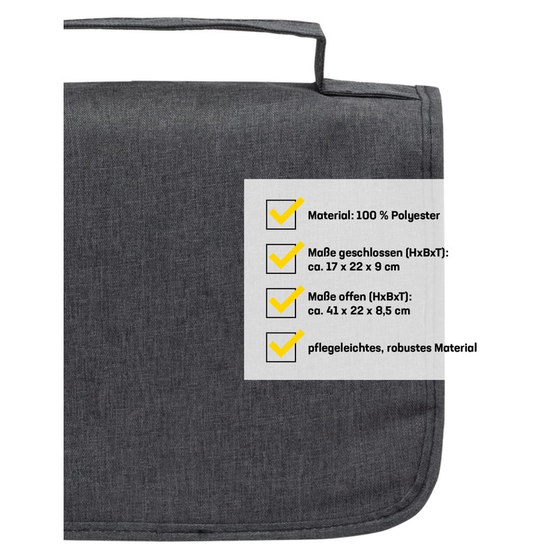 KIRKJUBØUR® Rejser Outdoor Toiletry Bag, Ideal for Camping and Travel.