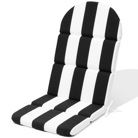 Crestlive Products Adirondack Chair Cushion, 50 x 19.6 x 2.3 inch, Thickening, Water Resistant, Fade Resistant Cushion for Adirondack Chair, Black White Stripe