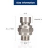 Coehaopike Shower Connector G1/2 Top Shower Swivel Ball Joint Adapter