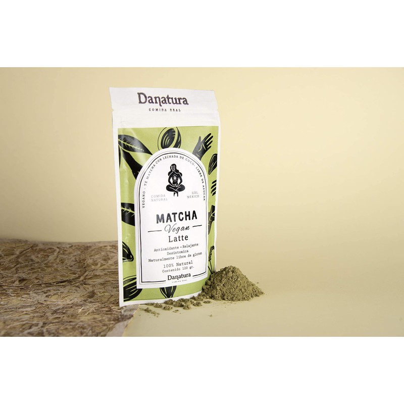 Latte Vegano. Bebida de coco con Matcha. 120gramos.