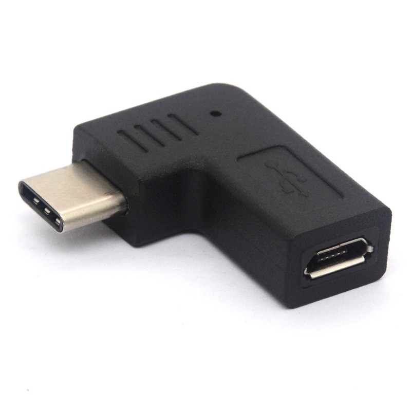 Right Angle USB C Male to Micro USB Female OTG