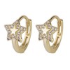 Women's Cute Small Top Grade Zirconia Hoop Earrings with Pearl,