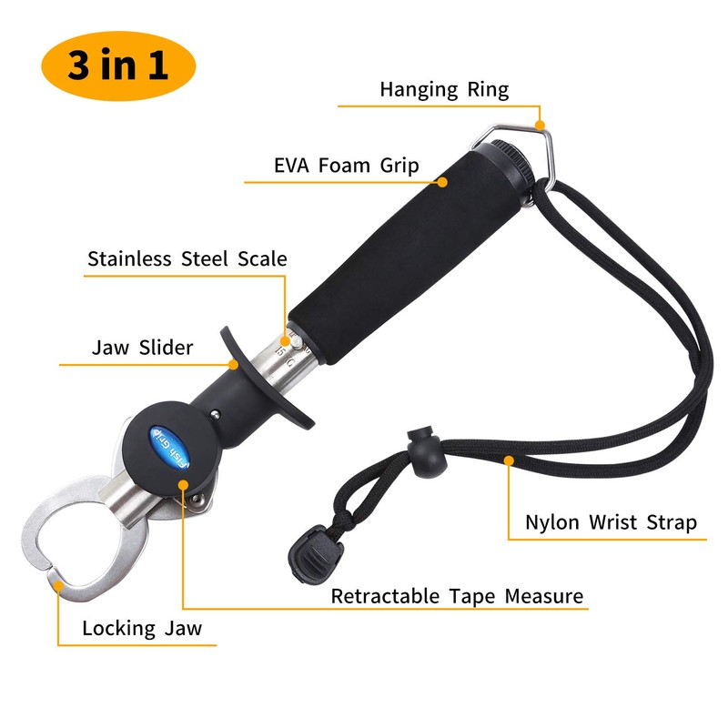 Entsport Fish Lip Gripper Fish Scales Grip Grabber Professional Fish