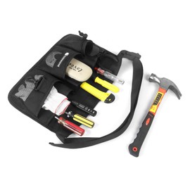 Tool Belts for Men, Florist Tool Bag, Utility Garden Tool Belt, Gardening Tool Pouch, Woodwork, Florists, Construction, Carpenter, DIY, with 7 Pockets, Adjustable Waist Tool Pouches (Black)