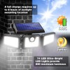 HOORAY Solar Motion Sensor Light - 800Lumens 74 LED Wireless