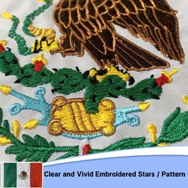 FLAGWIN Mexican Flag, Outdoor Mexico Flag 12x18, Embroidered Mexican Flag for Boat, Heavy Duty Nylon Flag of Mexico with 2 Brass Grommets, 12x18 inch Mexico Flag