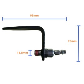 Zeluga 22-413 Heavy Duty Aluminium Pneumatic L-Shaped Rafter Hook for Nail Guns with 1/4in. Industrial Body and 1/4in. Male NPT Swivel Fitting