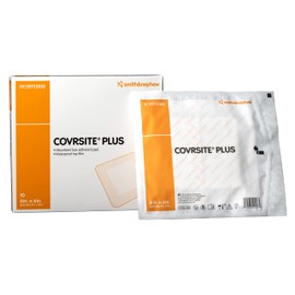 Smith+Nephew COVRSITE Plus - Apósito impermeable para heridas, productos absorbentes y suaves para el cuidado de heridas, 4 x 4 pulgadas