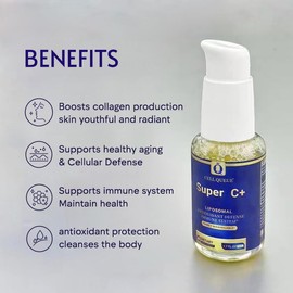 Cellqueue Liposomal Vitamin C 500mg, Liquid Vitamin C Supplement, Immune + Antioxidant Support, Collagen Production, Easy to Swallow, Super C+ Fast Absorption, Vegan + Non-GMO 1.7 fl oz