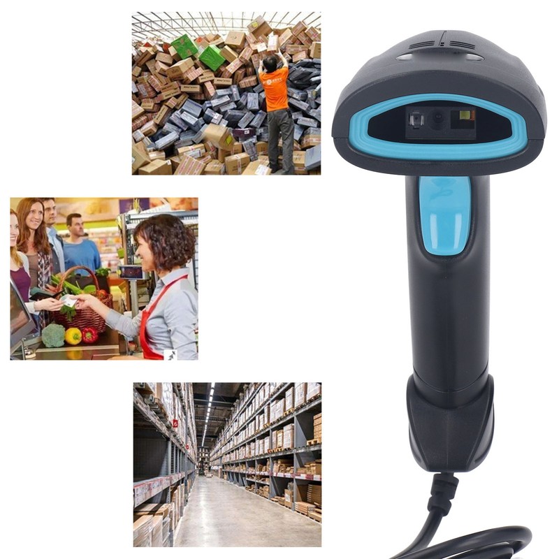 Wired Barcode Scanner High Accuracy Quick Response Smart Voice QR