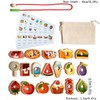 Wooden Greedy Caterpillars Rope and Bead Game, 1 Set Educational String Beaded Play Toys, Creative Toys for Focusing Logical Thinking Training, Shape Sorter for Gift, Sensory Activity Board