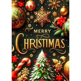 Merry Christmas Tree Diamond Painting Kits for Adults, 5D Diamond Art Kits for Adults Beginners, DIY Full Round Drill Diamond Dot Painting Gem Art Kits for Adult, Home Wall Decor 11.8x15.7 Inch