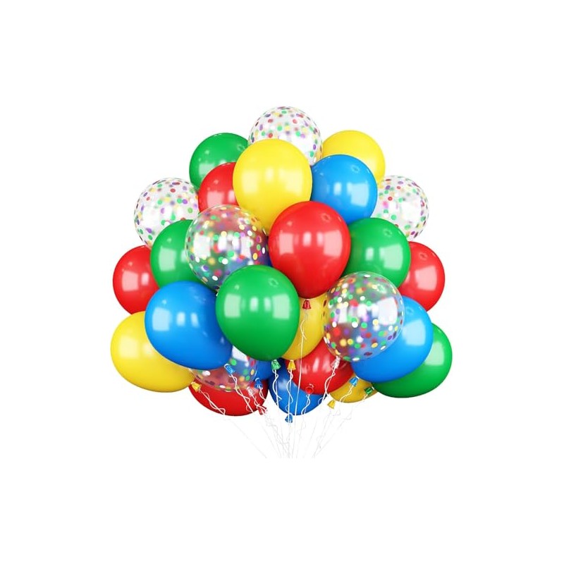 KOBOKO 50pcs Colorful Confetti Latex Balloons Party Decoration