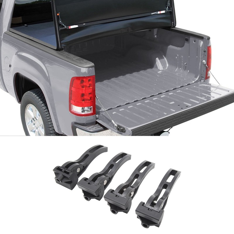 4Pcs Trifold Tonneau Cover Hard Or Soft Folding Clamp Cover